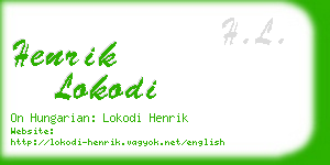 henrik lokodi business card